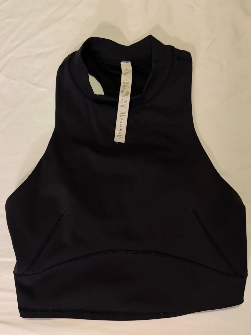 lululemon athletica Black Mock Neck Sleeveless Tank